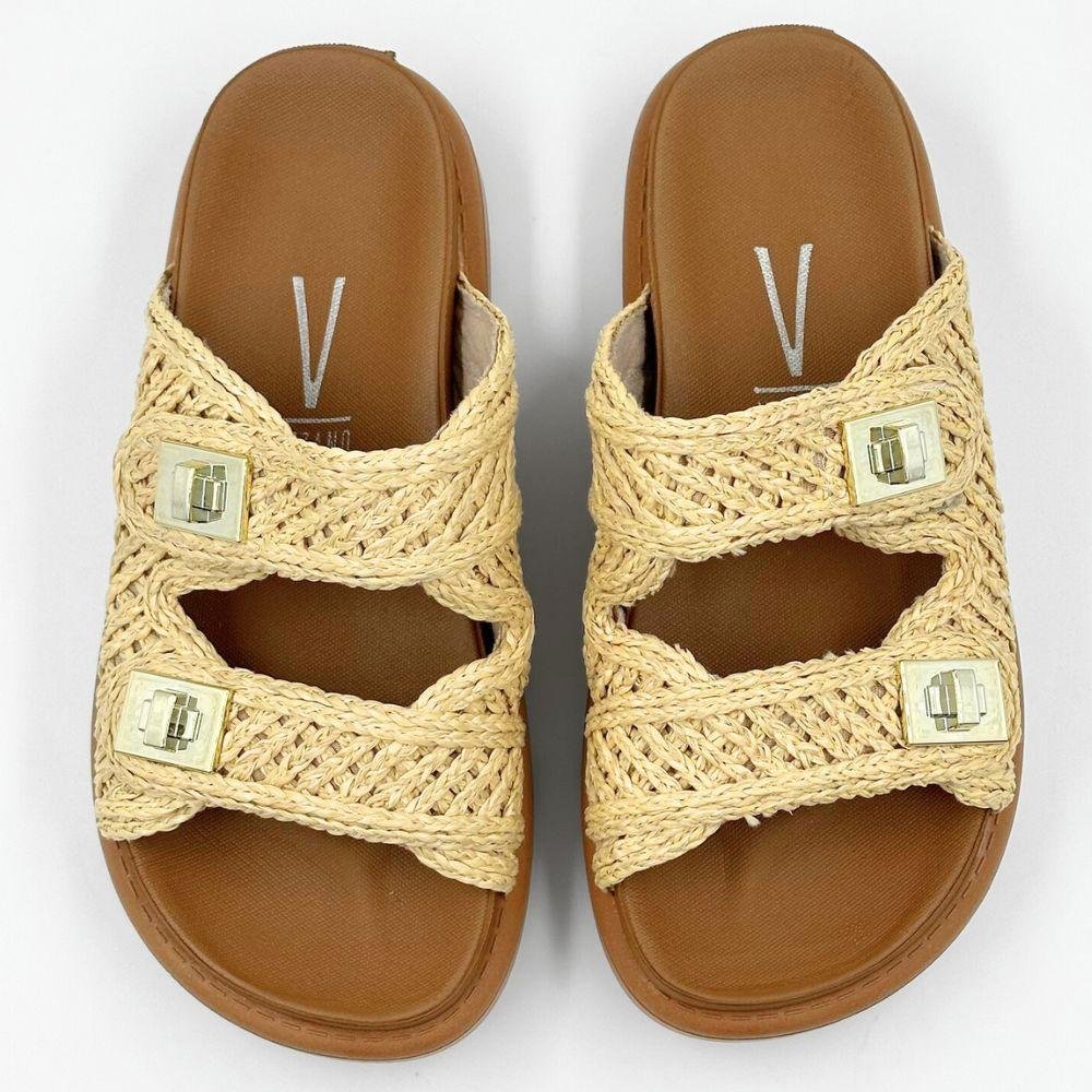 Sandália Vizzano Papete Slide Feminina Natural 5
