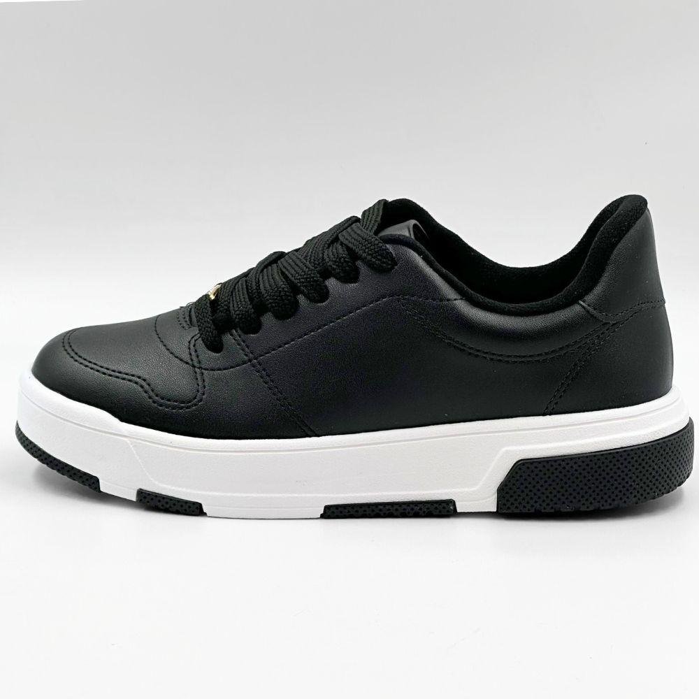 Tênis Vizzano Flatform Casual com Cadarço Feminino Preto 2
