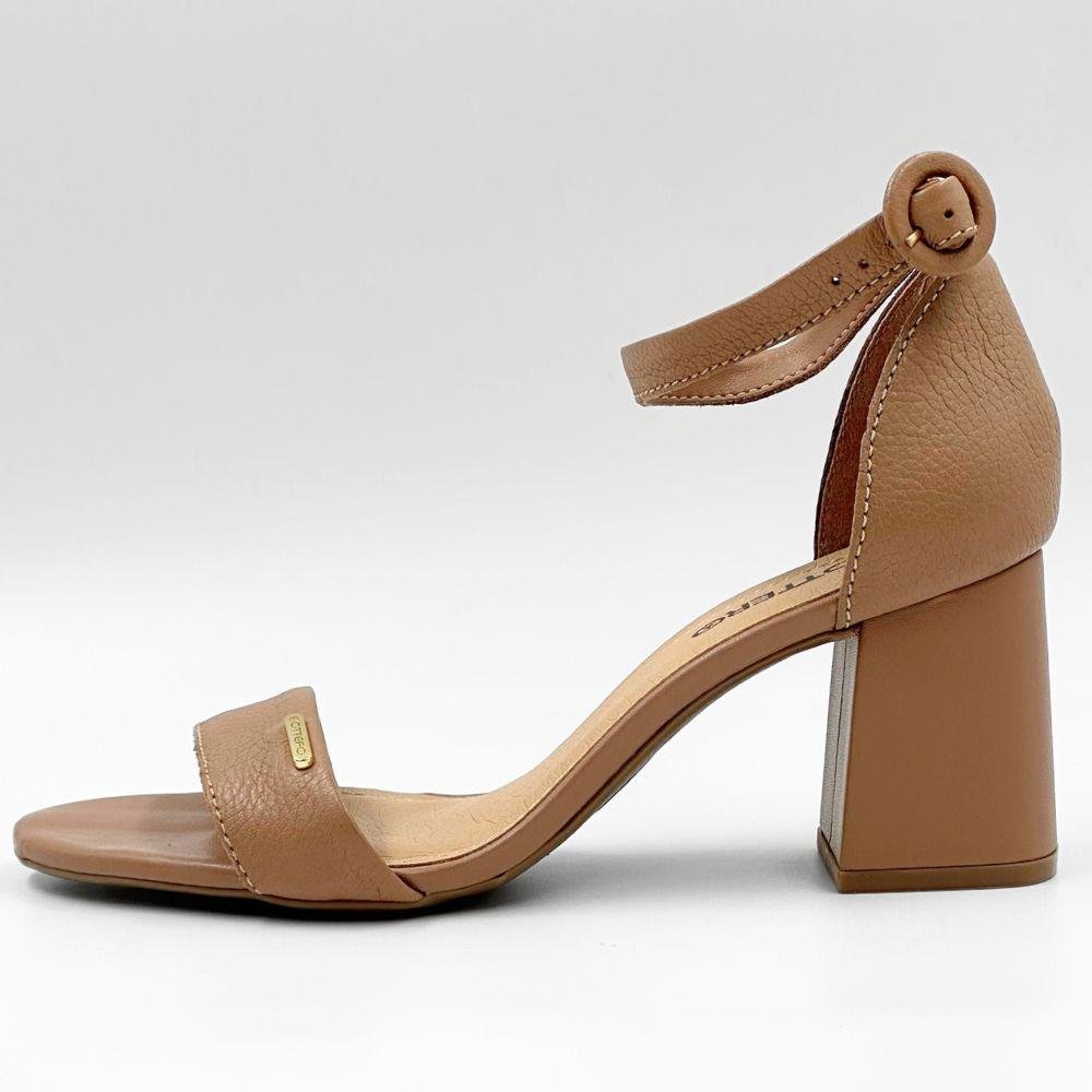 Sandália Bottero Casual Salto Bloco Feminina Marrom 1