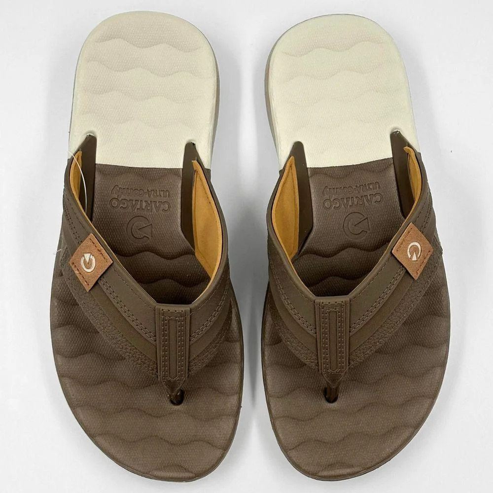Chinelo Cartago de Dedo Codoba com Necessaire Masculino Bege/Marrom/Castor 5