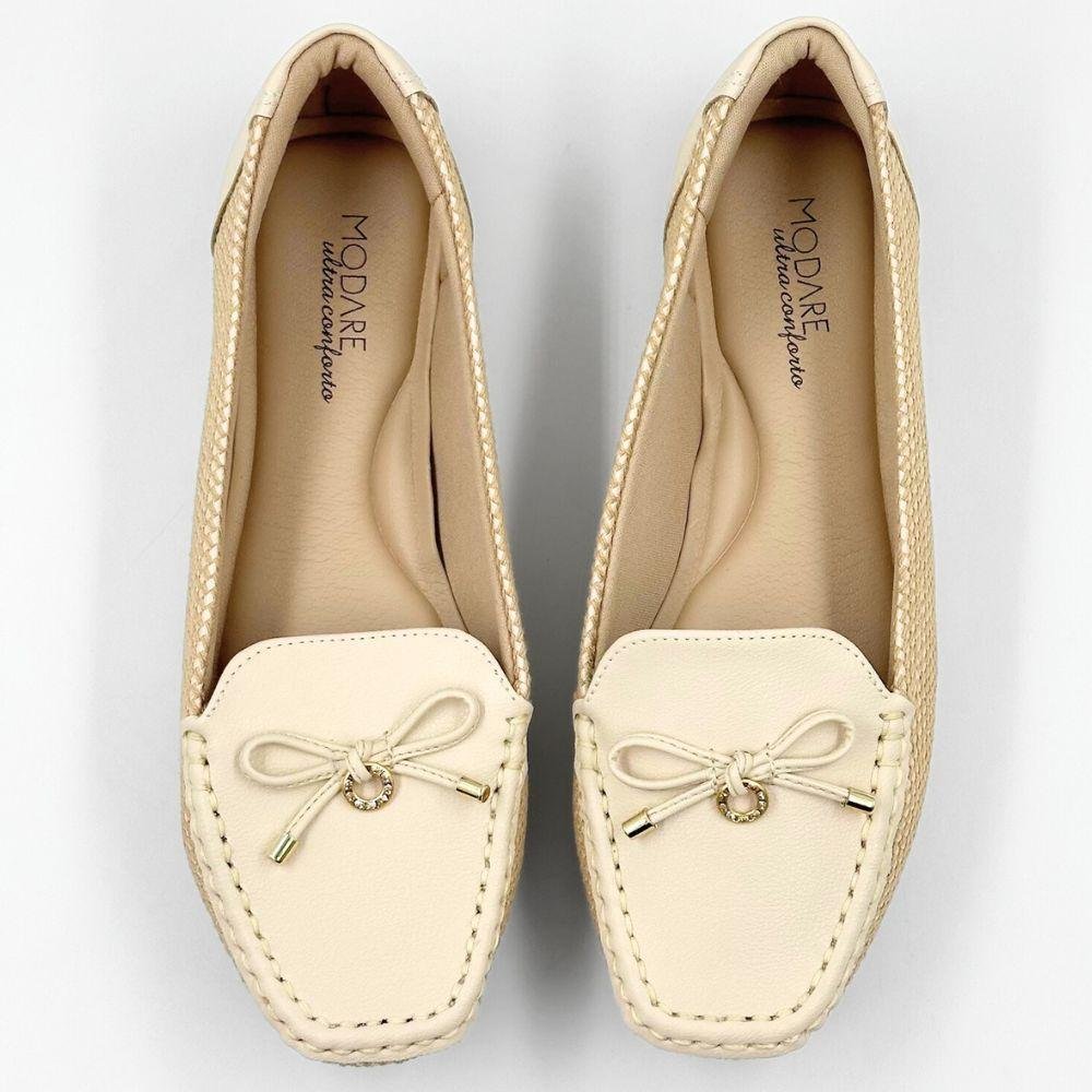 Sapato Modare Mocassim Casual Feminino Natural/Creme 4