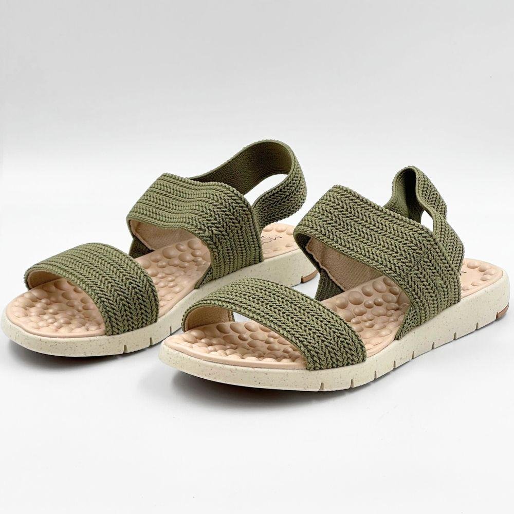 Sandália Modare Rasteira Papete Feminina Verde Salvia 2