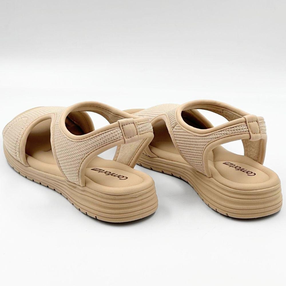 Sandália Comfortflex Papete Casual Feminina Bege 3
