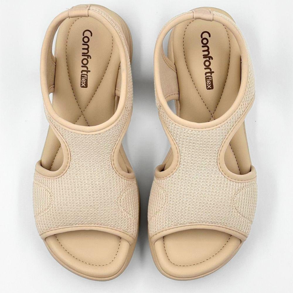 Sandália Comfortflex Papete Casual Feminina Bege 4