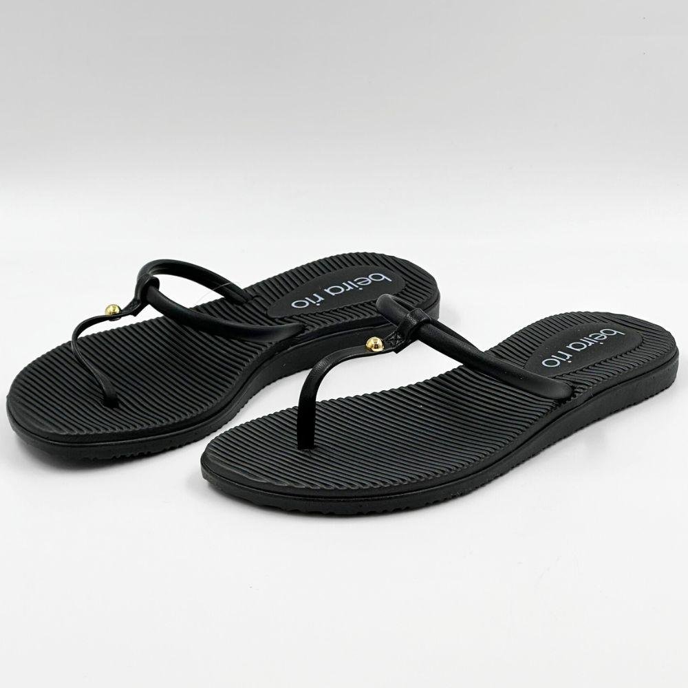 Tamanco Beira Rio Rasteira de Dedo Feminino Preto 2