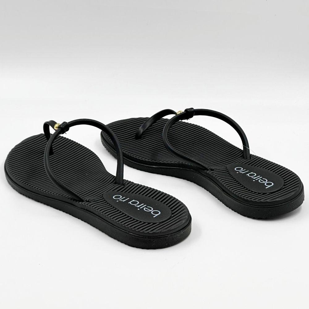 Tamanco Beira Rio Rasteira de Dedo Feminino Preto 3