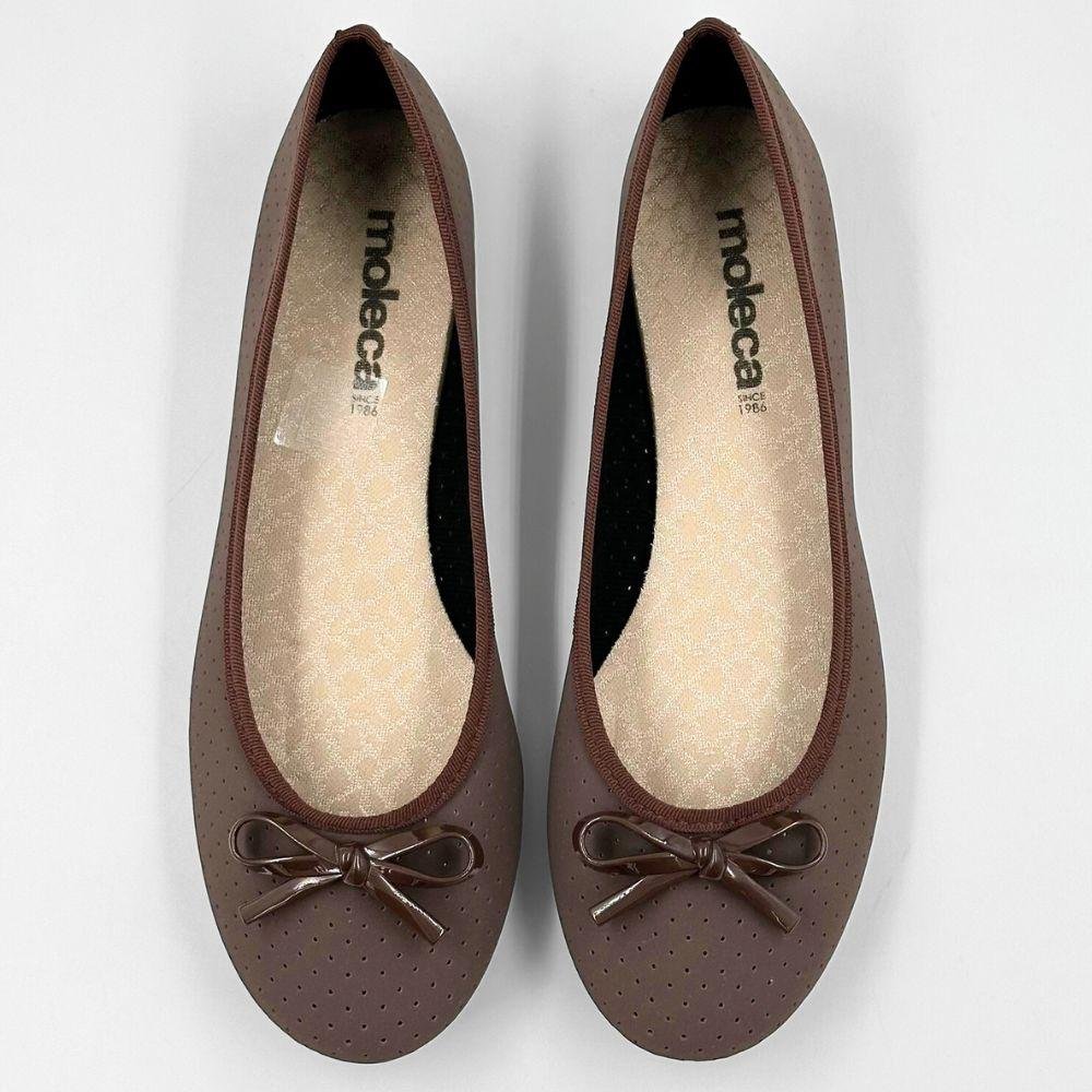 Sapatilha Moleca em Nobuck Bico Redondo Feminina Chocolate 4