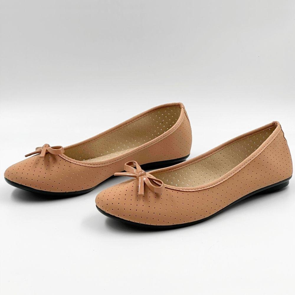 Sapatilha Moleca em Nobuck Bico Redondo Feminina Nude 2