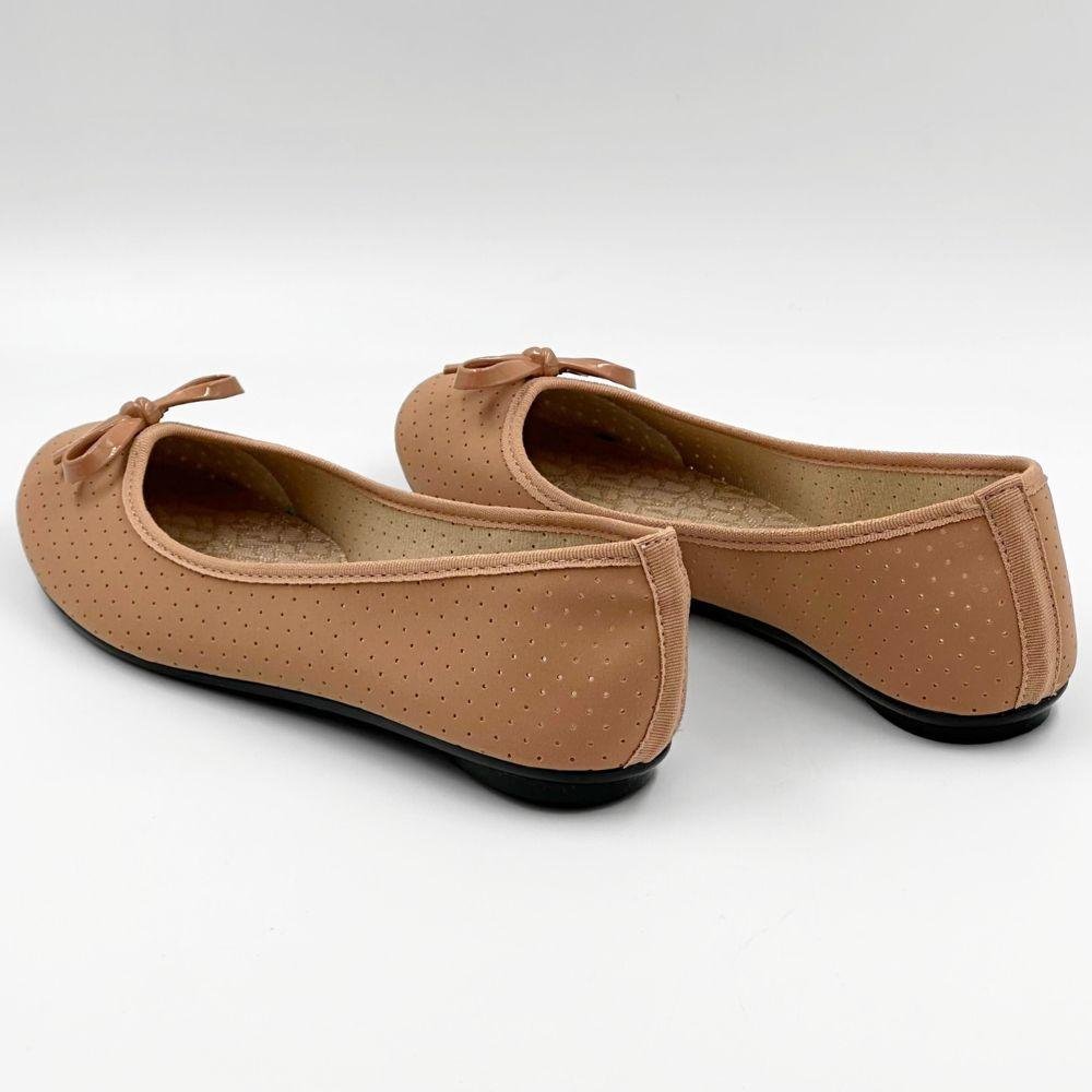 Sapatilha Moleca em Nobuck Bico Redondo Feminina Nude 3