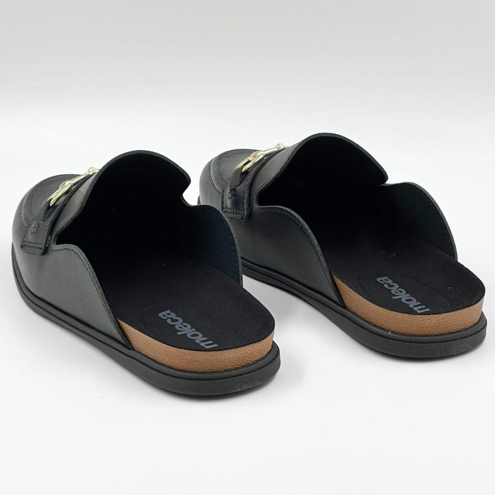Mule Moleca Rasteiro Bico Redondo Feminino Preto 3