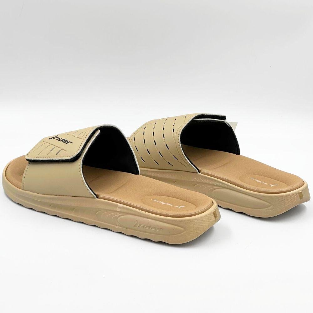 Chinelo Rider Slide Soft Plus Masculino Bege/Preto 3