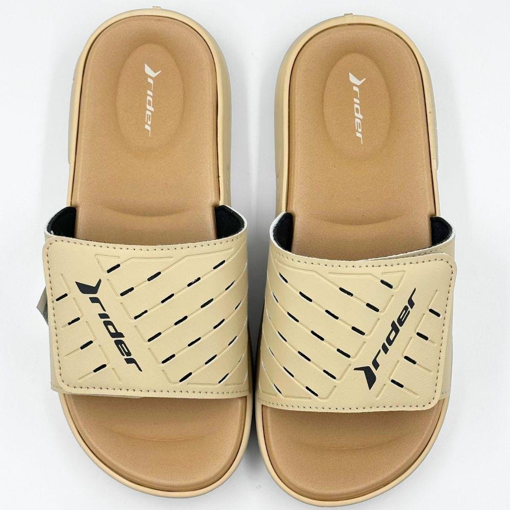 Chinelo Rider Slide Soft Plus Masculino Bege/Preto 4