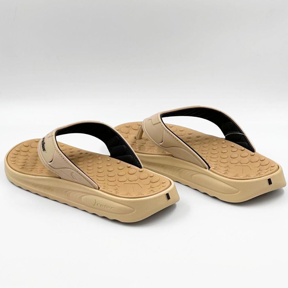 Chinelo Rider de Dedo Soft Plus Masculino Bege/Preto 3