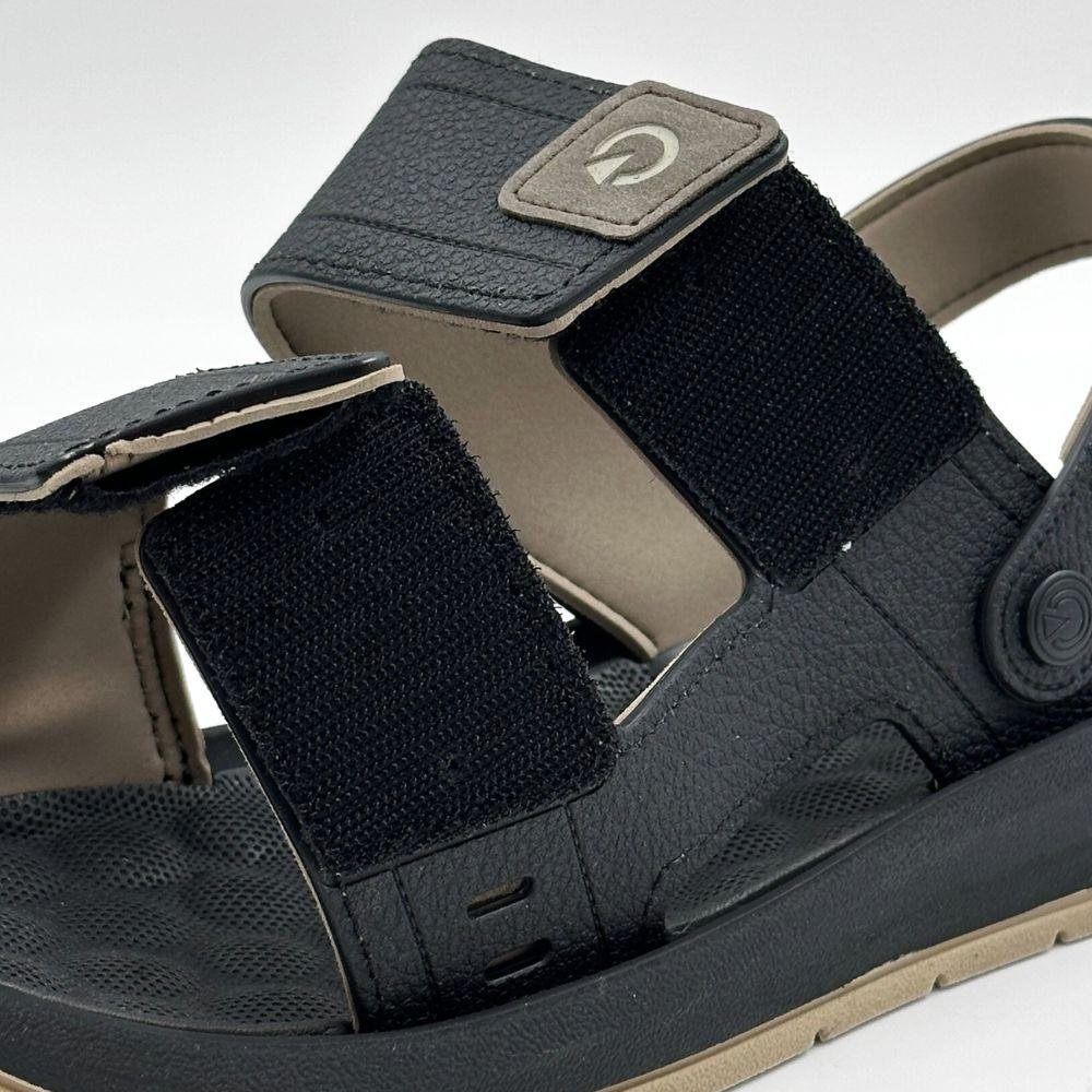 Sandália Cartago Santorini VIII Masculina Bege/Preto 3