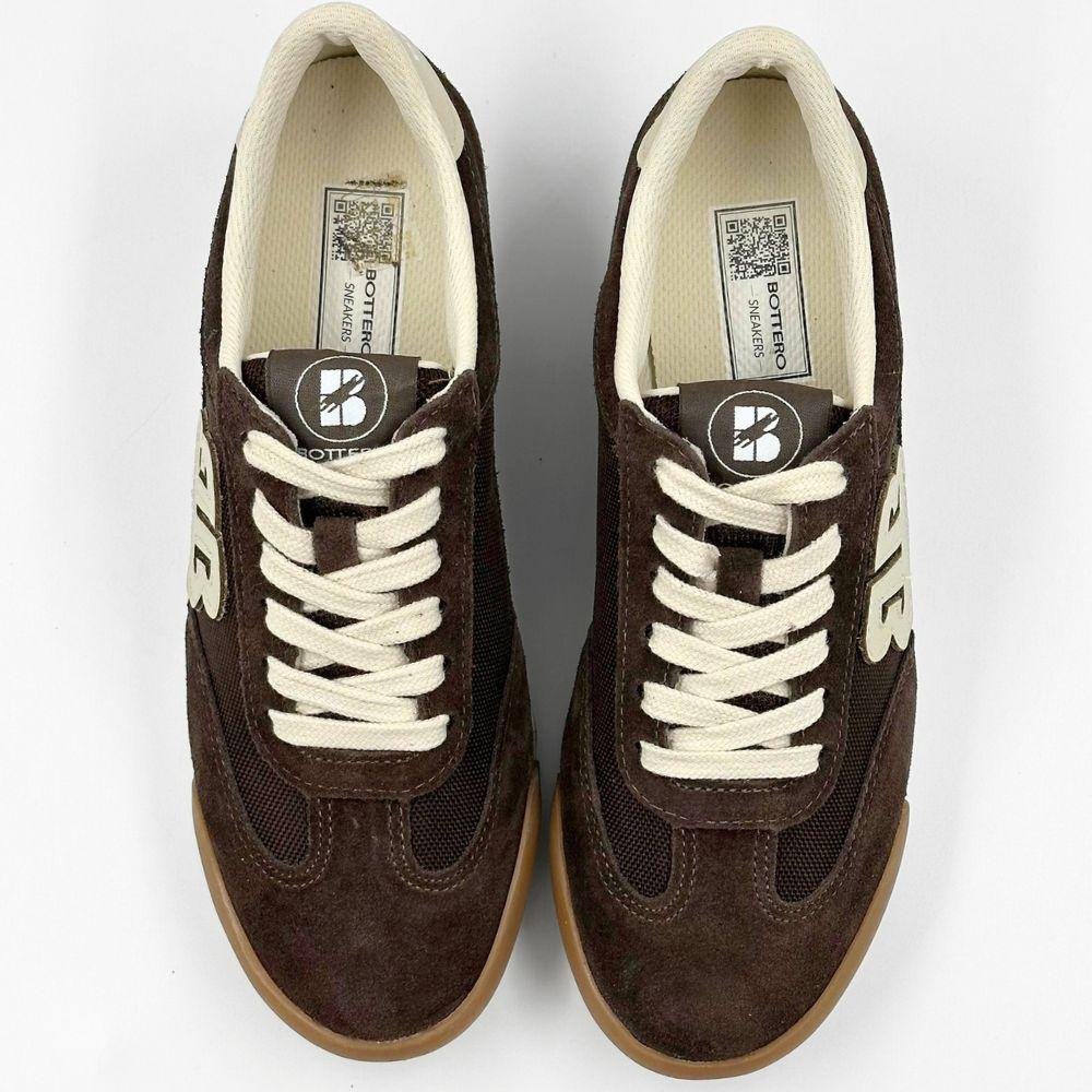 Tênis Bottero Casual com Cadarço Feminino Café/Marfim 4