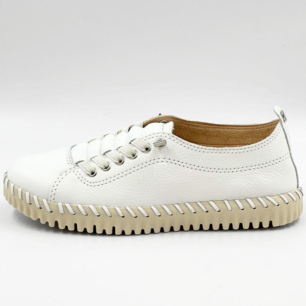 Tênis Bottero Casual com Cadarço Elástico Feminino Branco 1