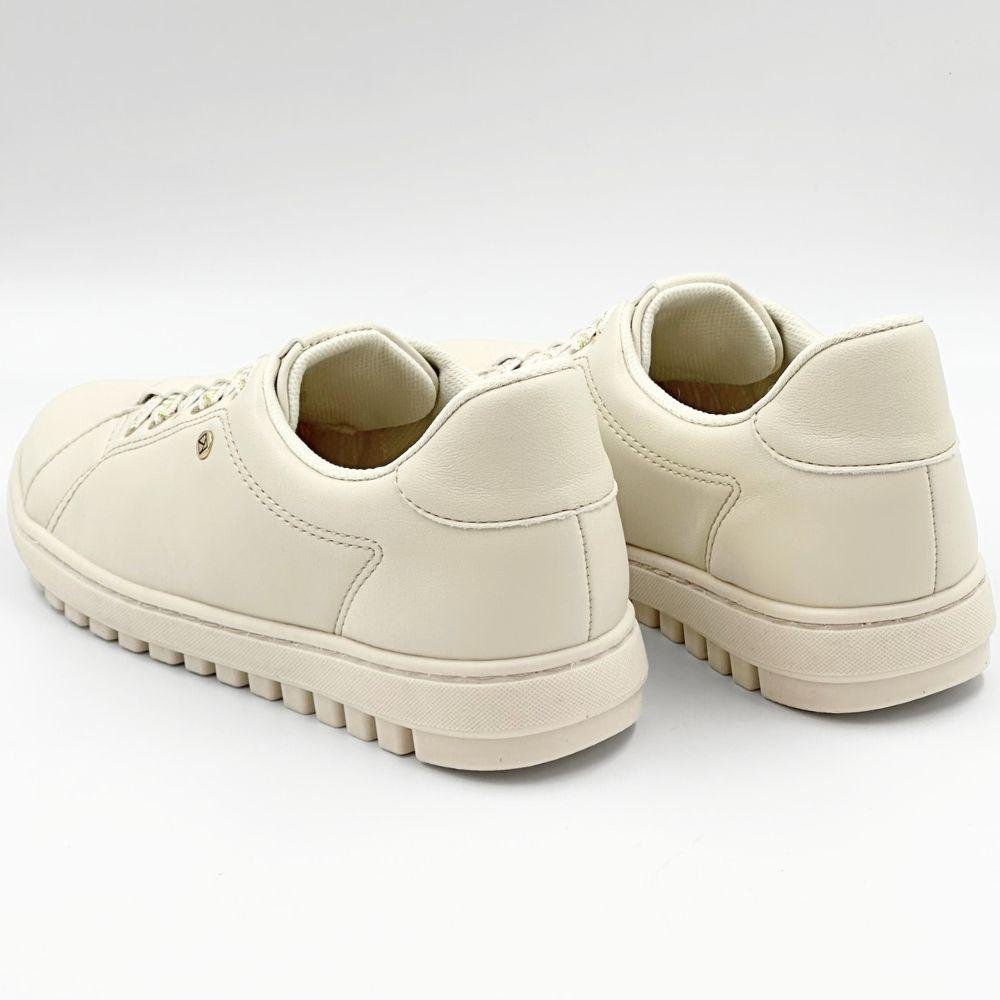 Tênis Piccadilly Casual com Cadarço Elástico Feminino Off White 3