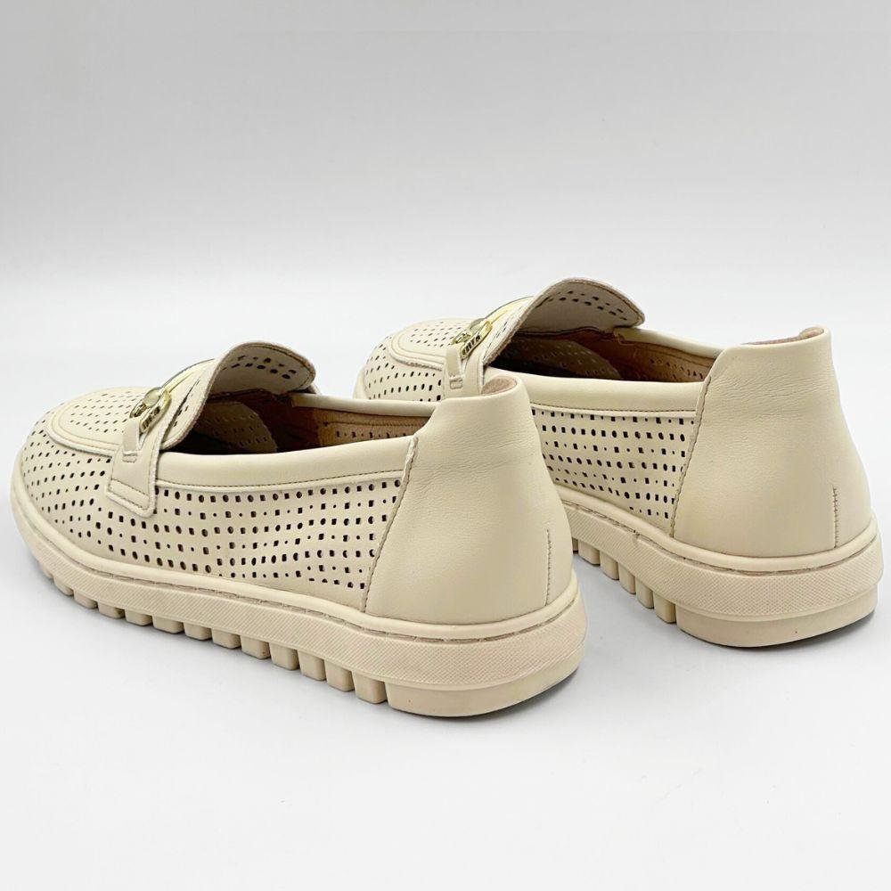 Sapato Piccadilly Mocassim Feminino Off White 4