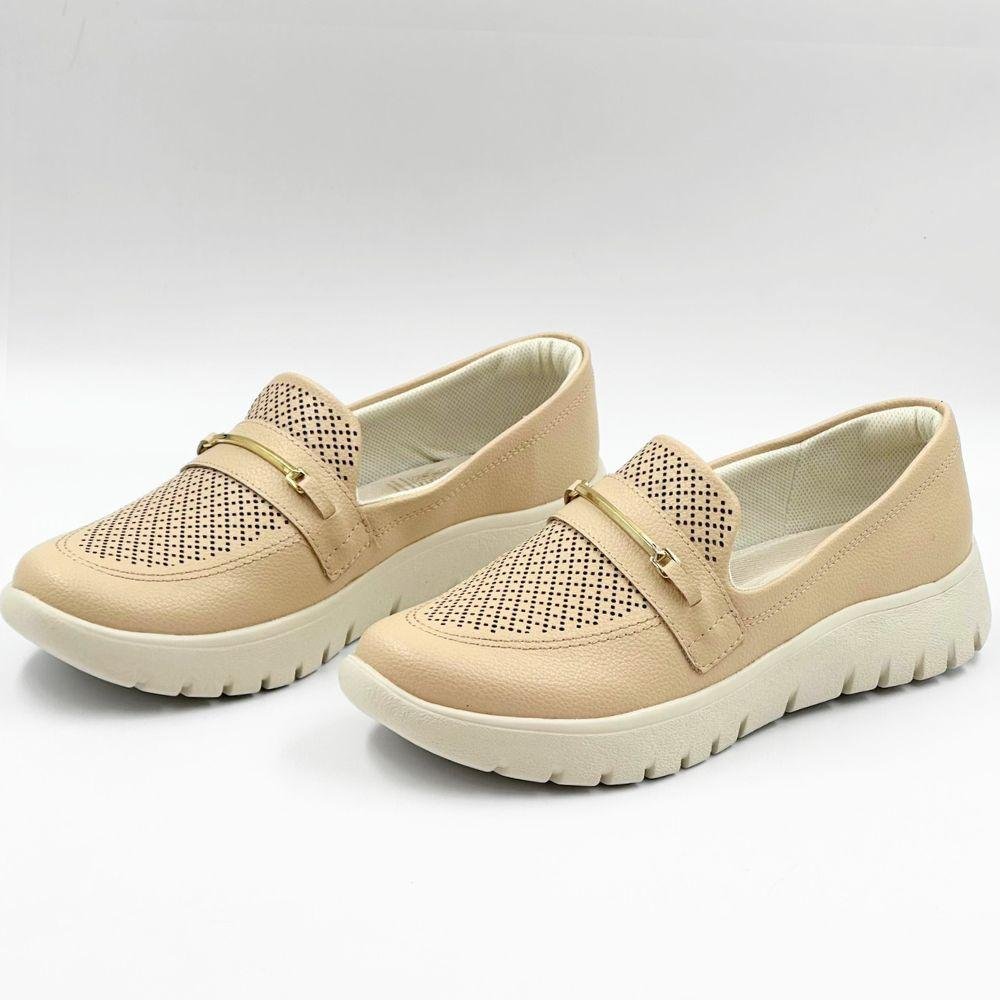 Tênis Piccadilly Casual Slip Feminino Bege 2
