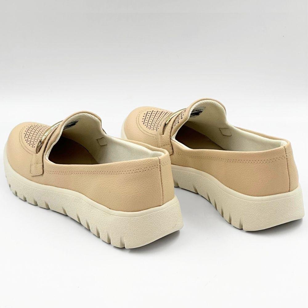 Tênis Piccadilly Casual Slip Feminino Bege 3