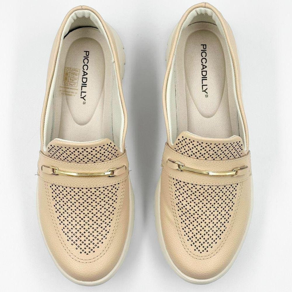 Tênis Piccadilly Casual Slip Feminino Bege 4