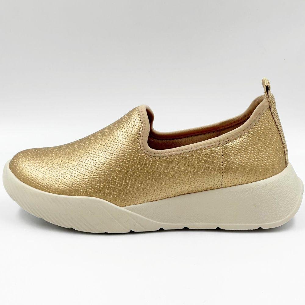 Tênis Piccadilly Metalizado Slip Feminino