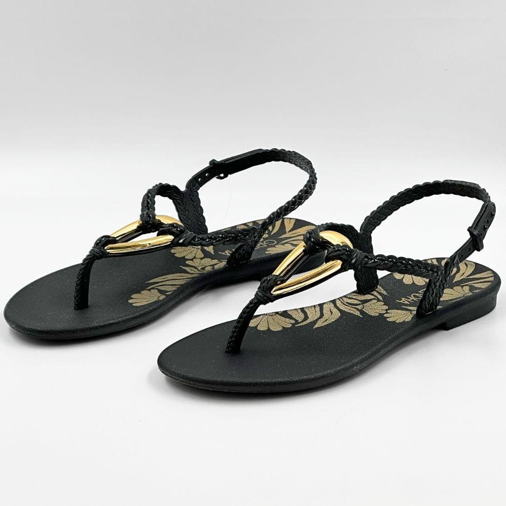 Sandália Grendha Sublime Dand Rasteira Feminina Preto 2