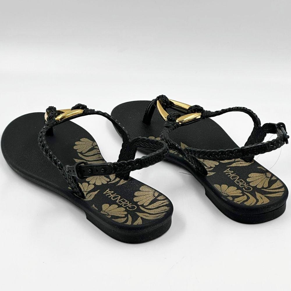 Sandália Grendha Sublime Dand Rasteira Feminina Preto 3