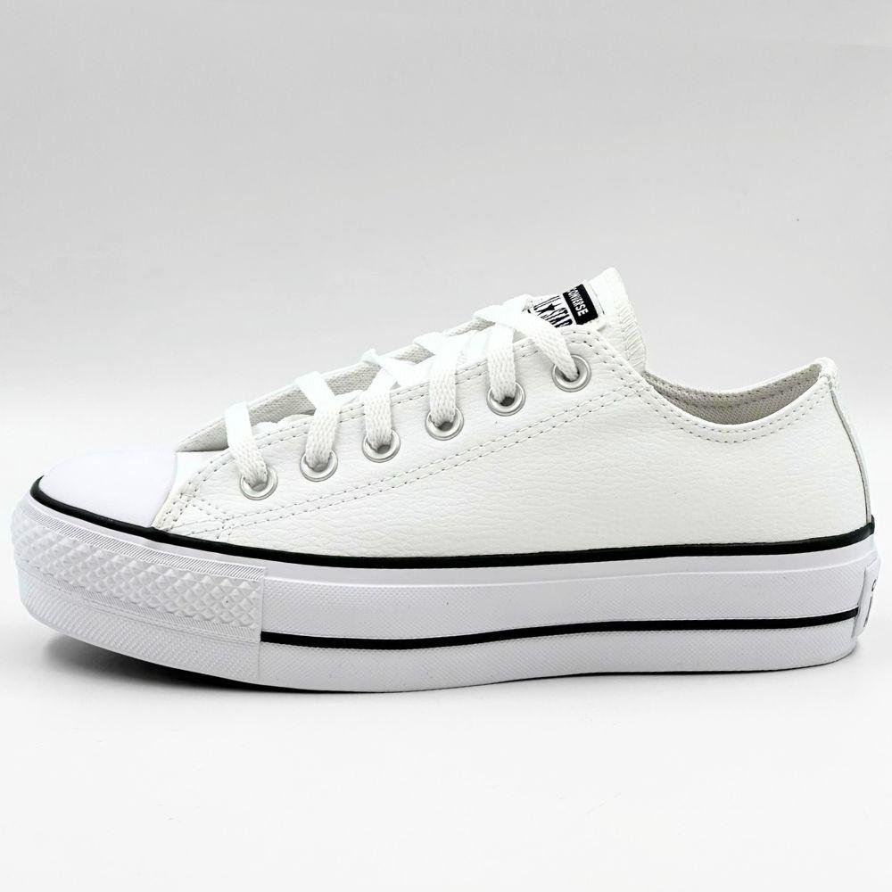 Tênis Converse All Star Casual Flatform Feminino Branco/Preto/Branco 1