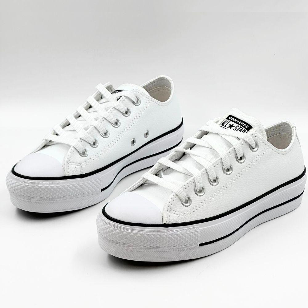 Tênis Converse All Star Casual Flatform Feminino Branco/Preto/Branco 2
