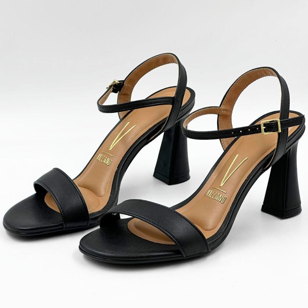 Sandália Vizzano Casual Salto Alto Taça Feminina Preto 2