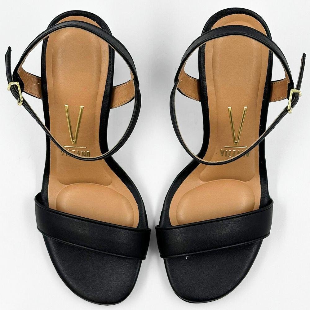 Sandália Vizzano Casual Salto Alto Taça Feminina Preto 4