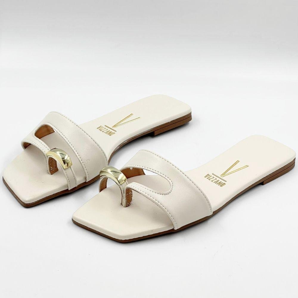 Tamanco Vizzano Rasteira Feminino Off White 2