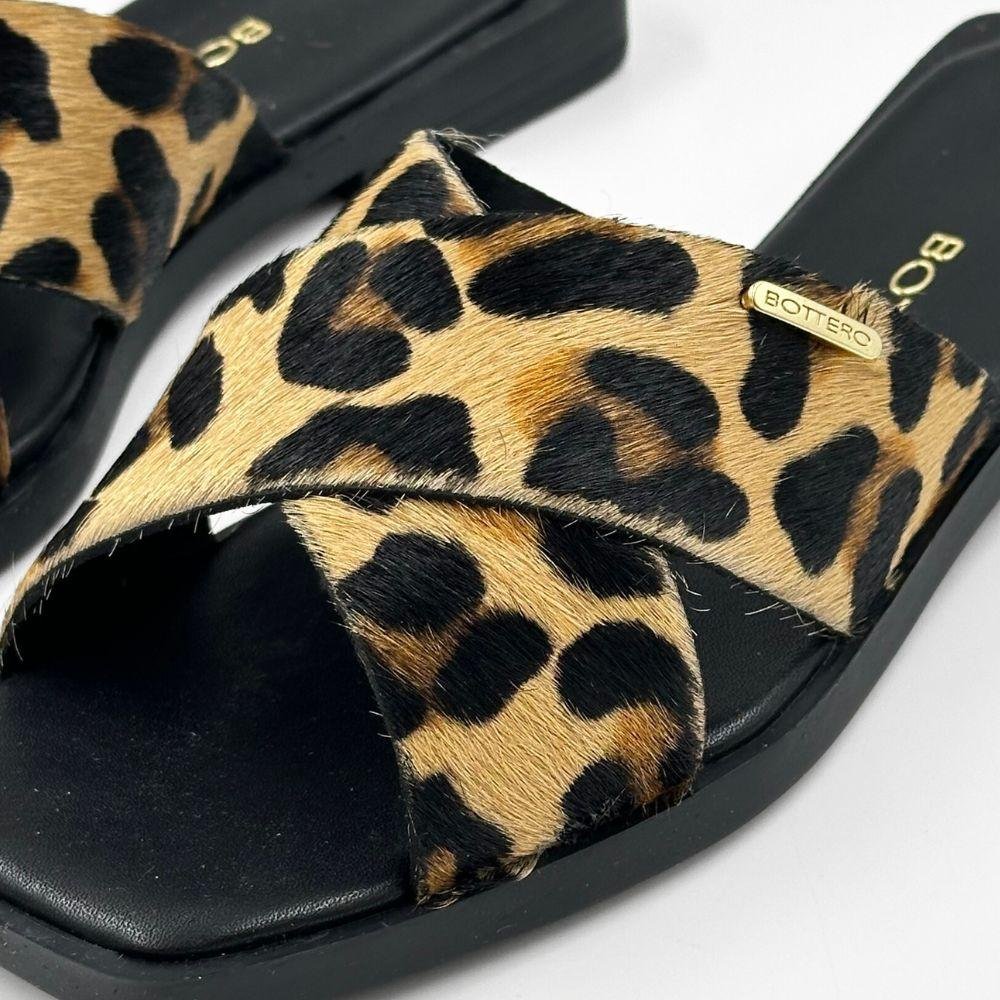 Tamanco Bottero Slide Rasteira Feminino Onça 3