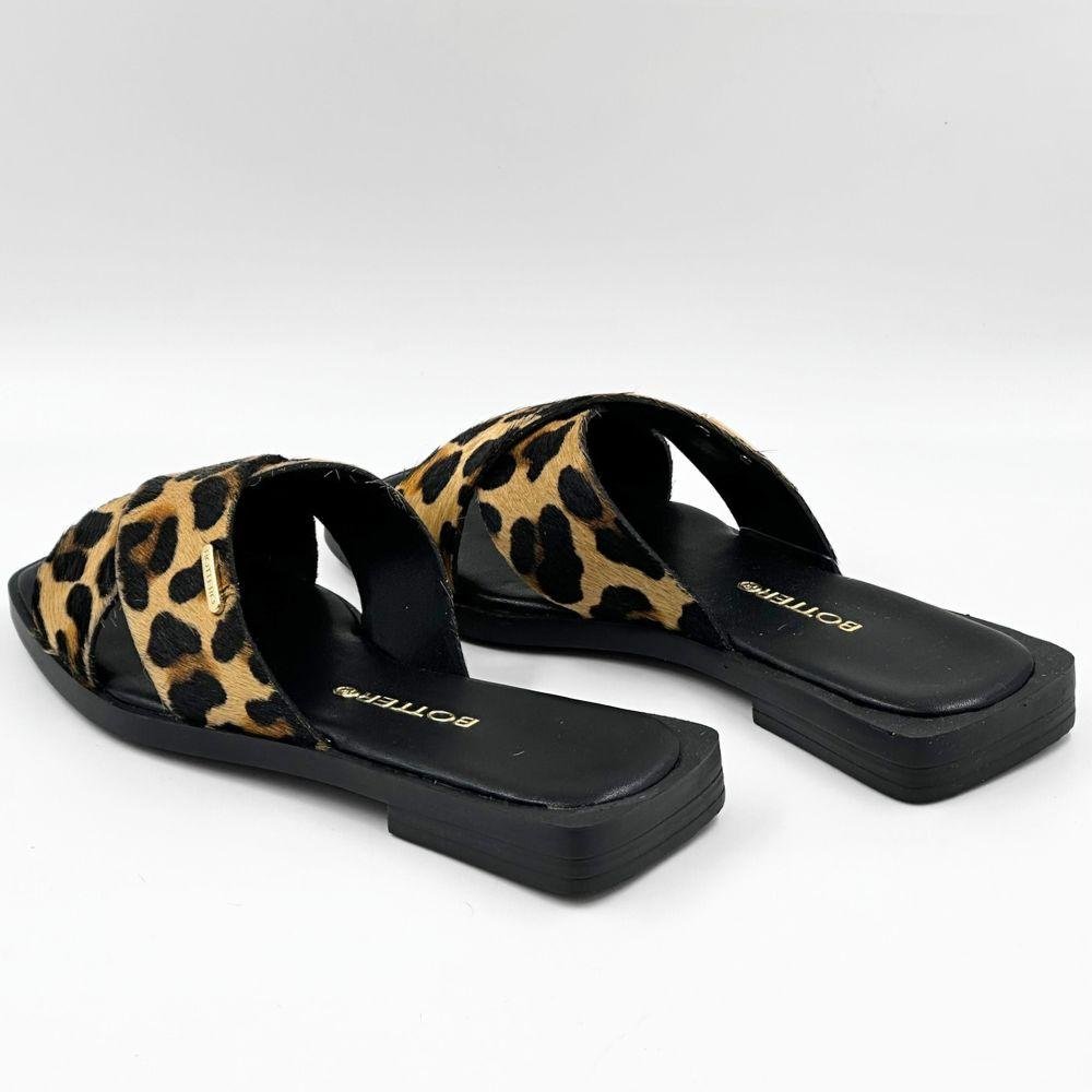 Tamanco Bottero Slide Rasteira Feminino Onça 4