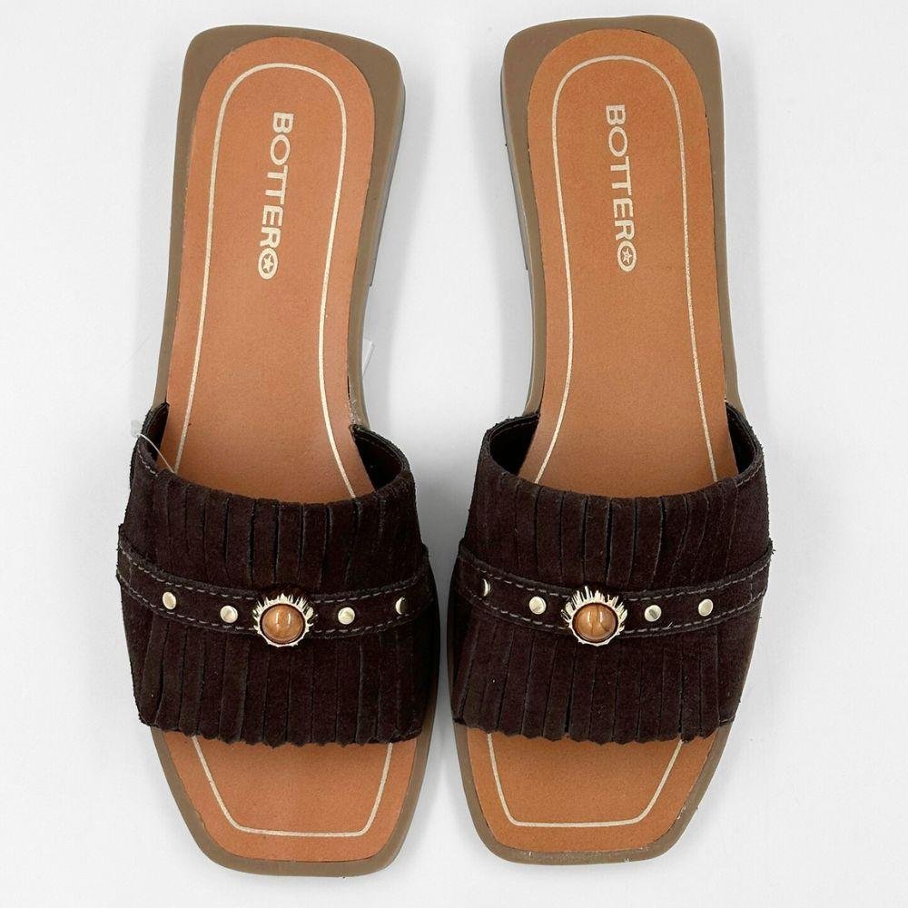 Tamanco Bottero Rasteira Slide em Camurça Feminino Café 4