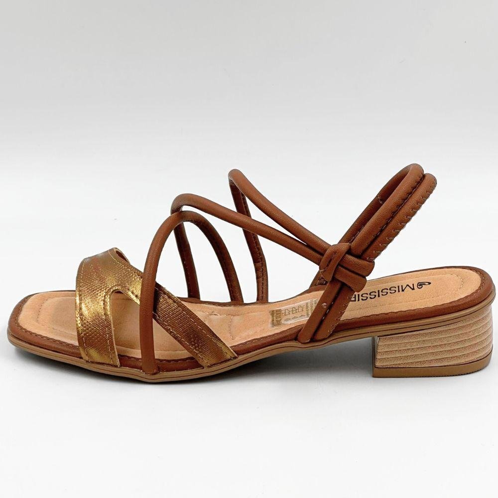 Sandália Mississipi Salto Baixo Casual Feminina