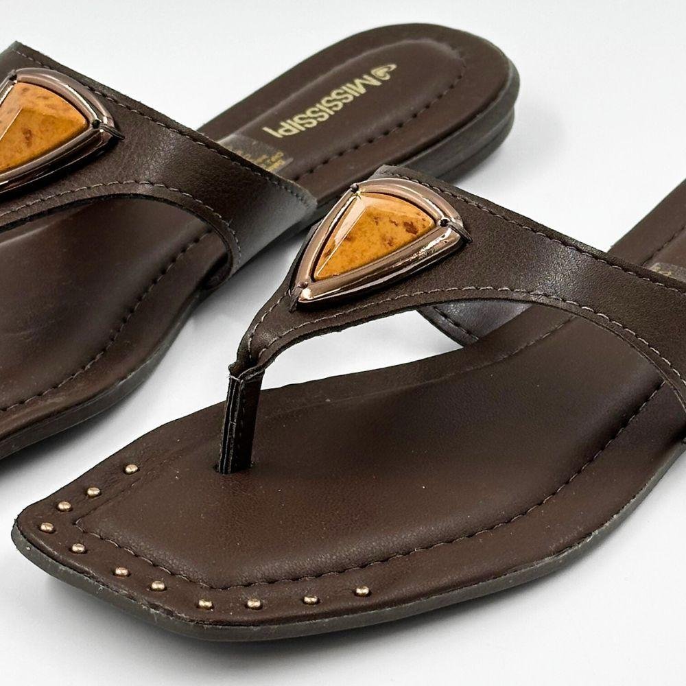 Tamanco Mississipi Rasteira Feminino Cacau 3