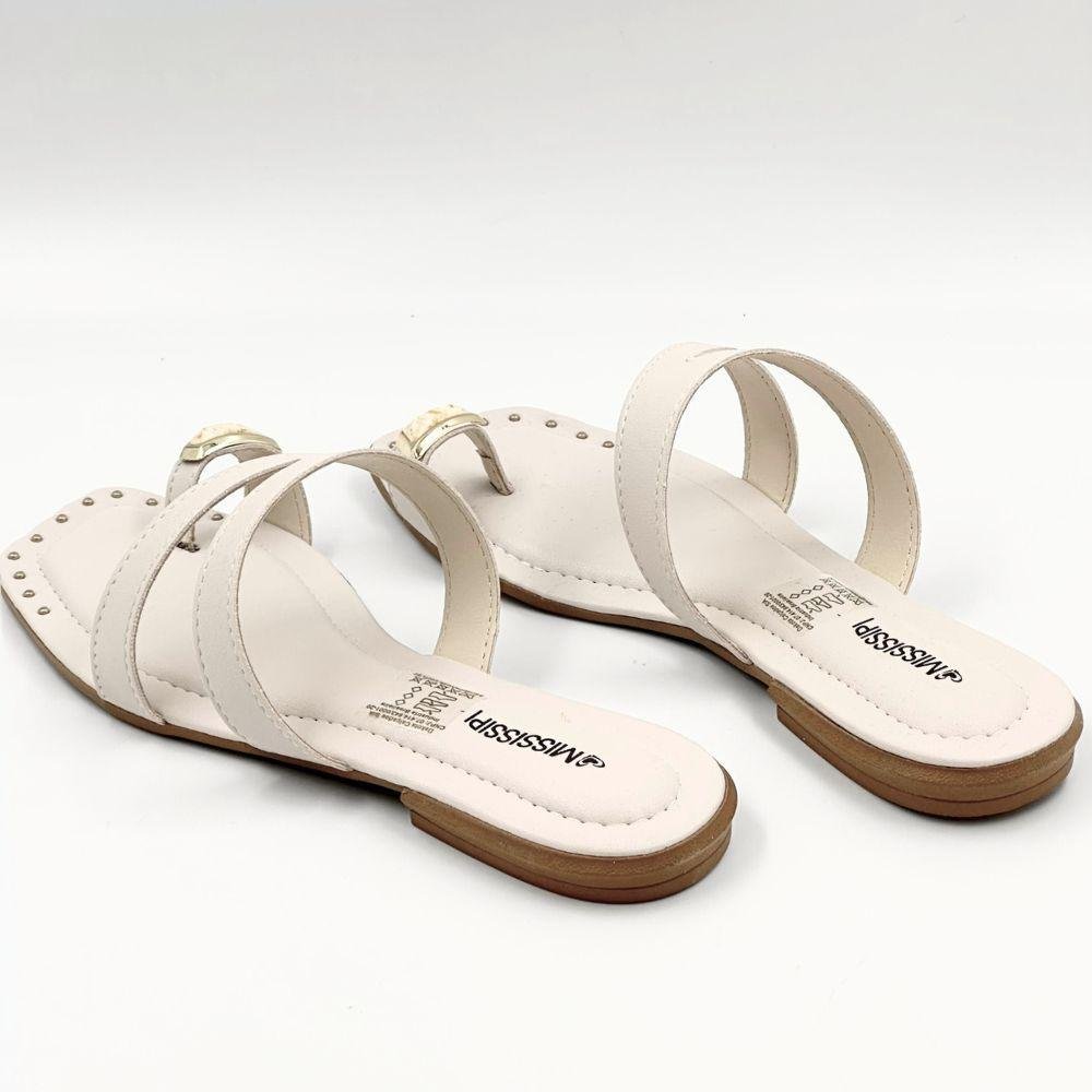 Tamanco Mississipi Slide Rasteira Feminno Branco 4