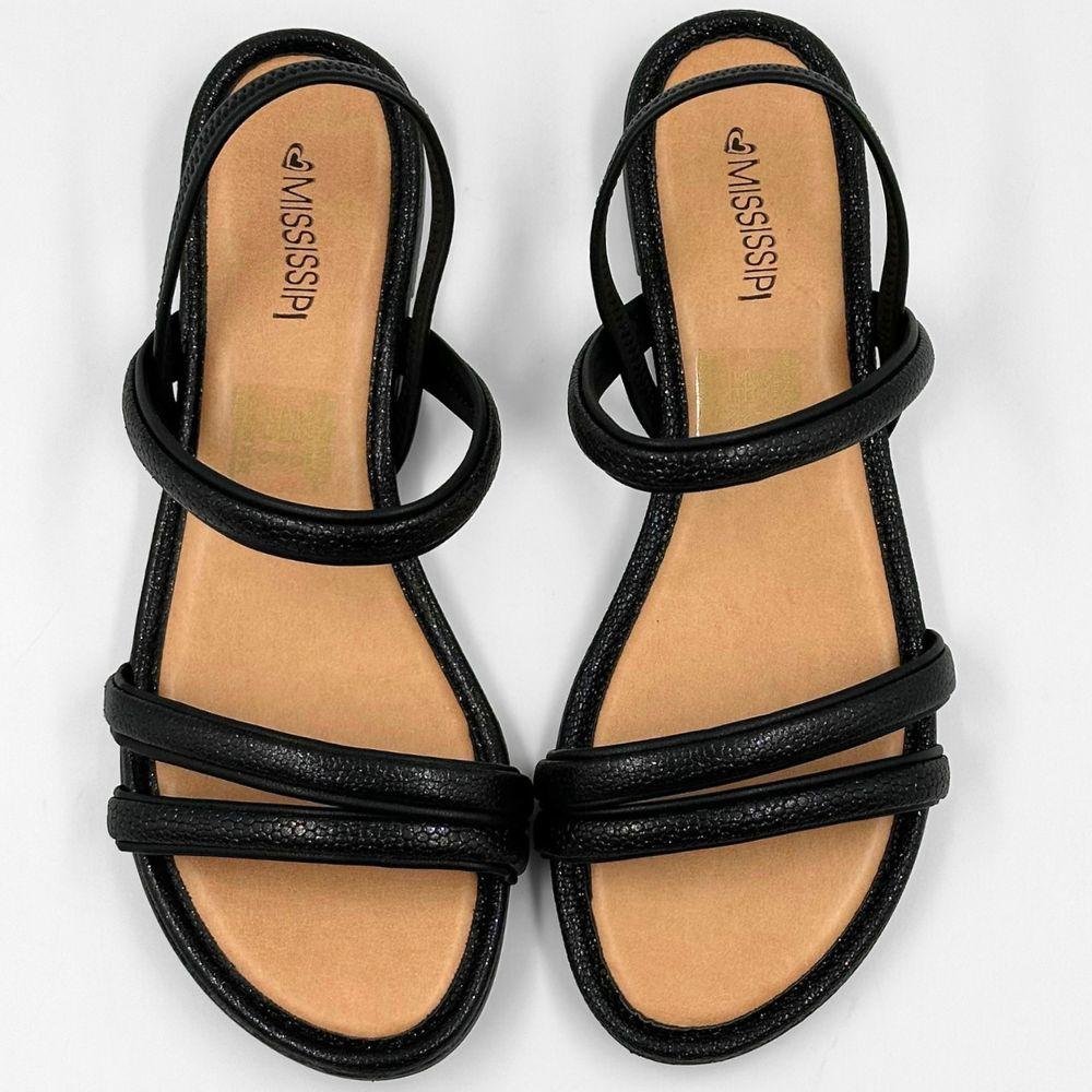 Sandália Mississipi Rasteira Feminina Preto 5
