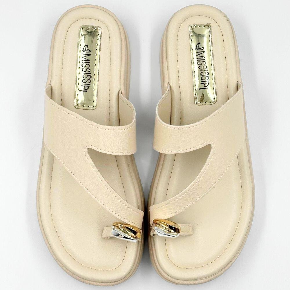 Tamanco Mississipi Flatform Slide Feminino Branco 5