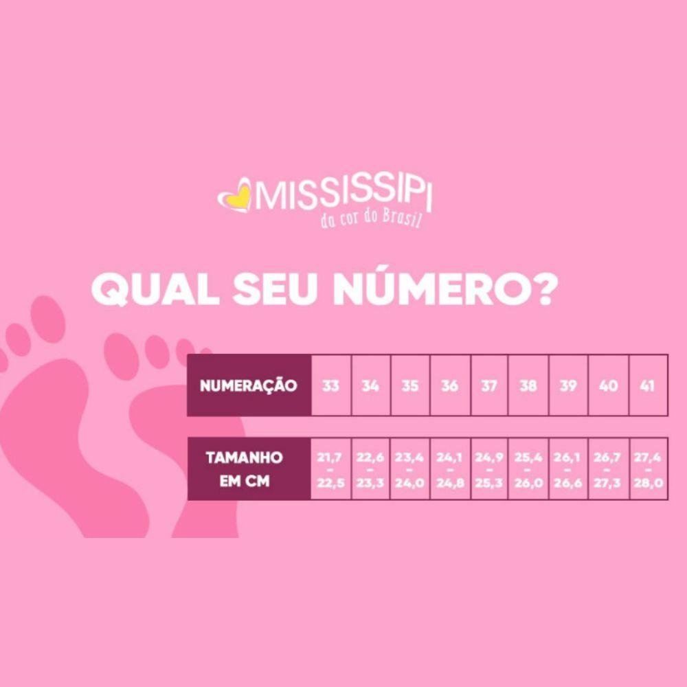 Sandália Mississipi Rasteira Casual Feminina Preto 6