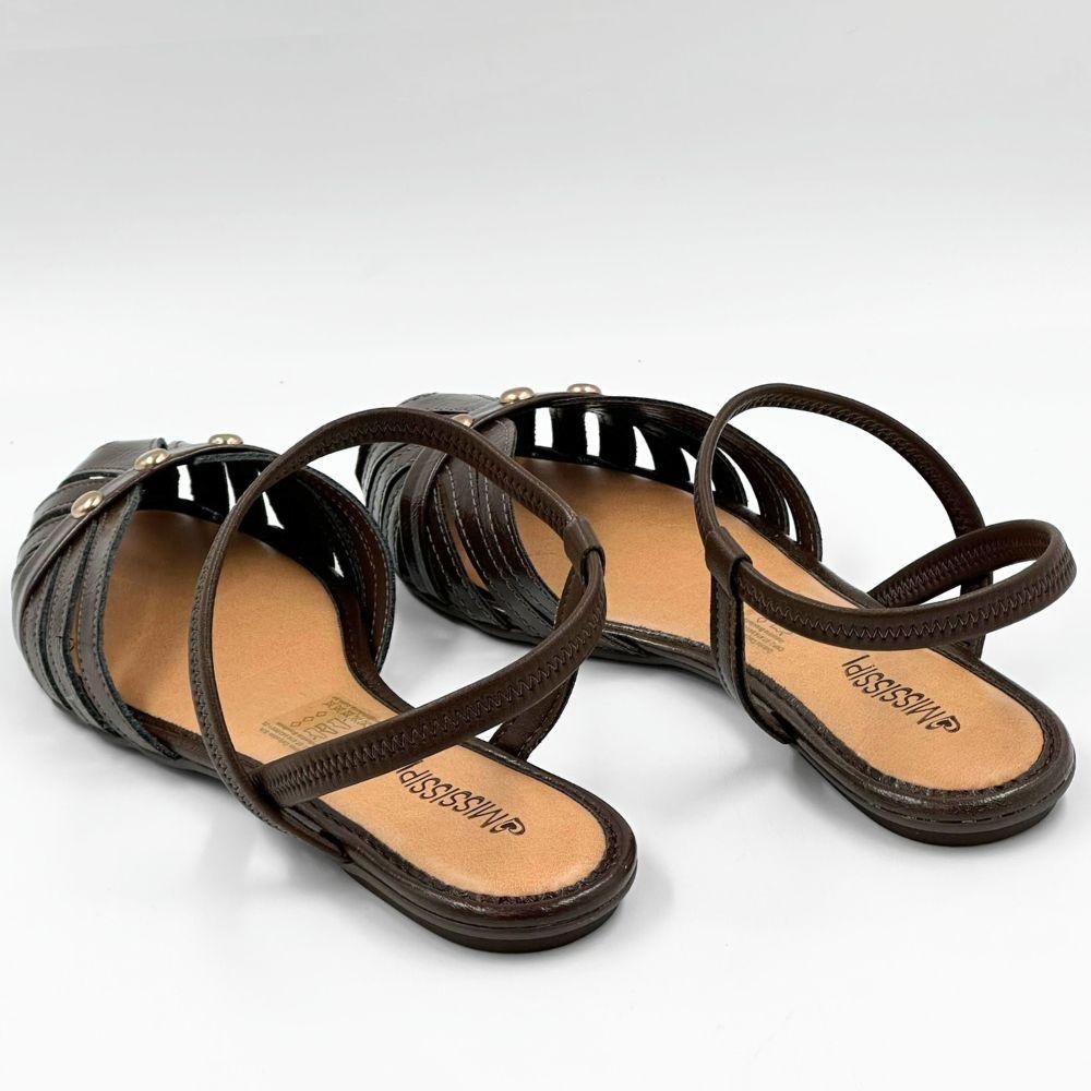 Sandália Mississipi Fechada Rasteira Feminina Cacau 4