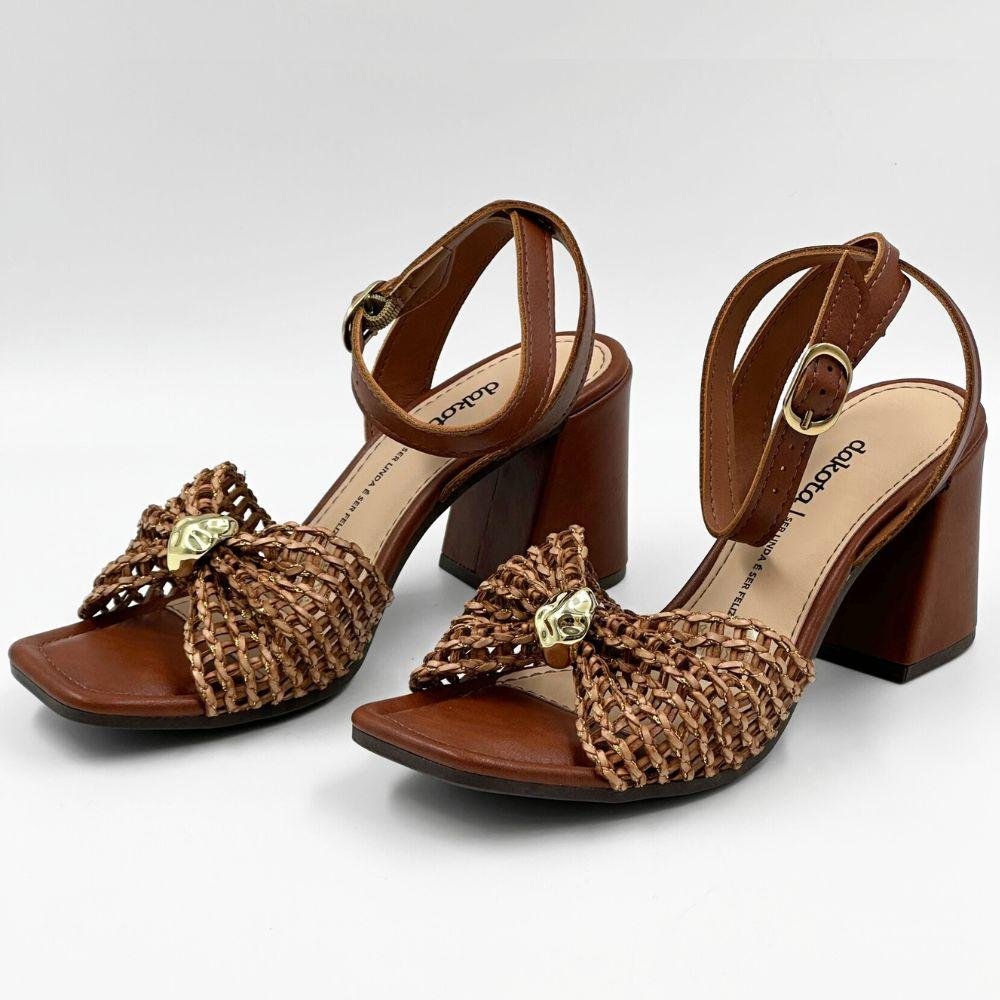 Sandália Dakota Casual Salto Bloco Feminina Conhaque 2