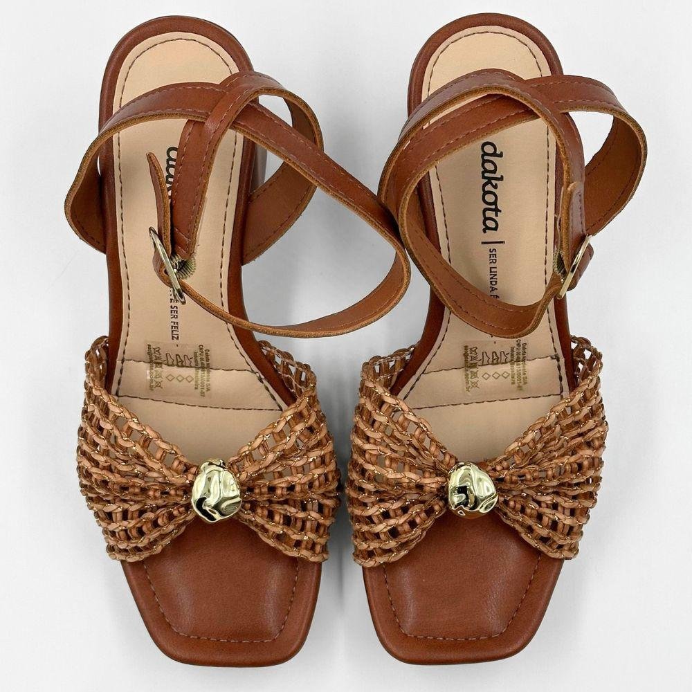 Sandália Dakota Casual Salto Bloco Feminina Conhaque 5