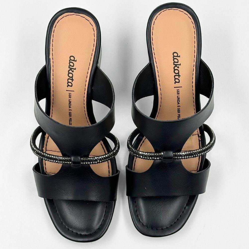 Tamanco Dakota Slide Salto Alto Feminino Preto 5