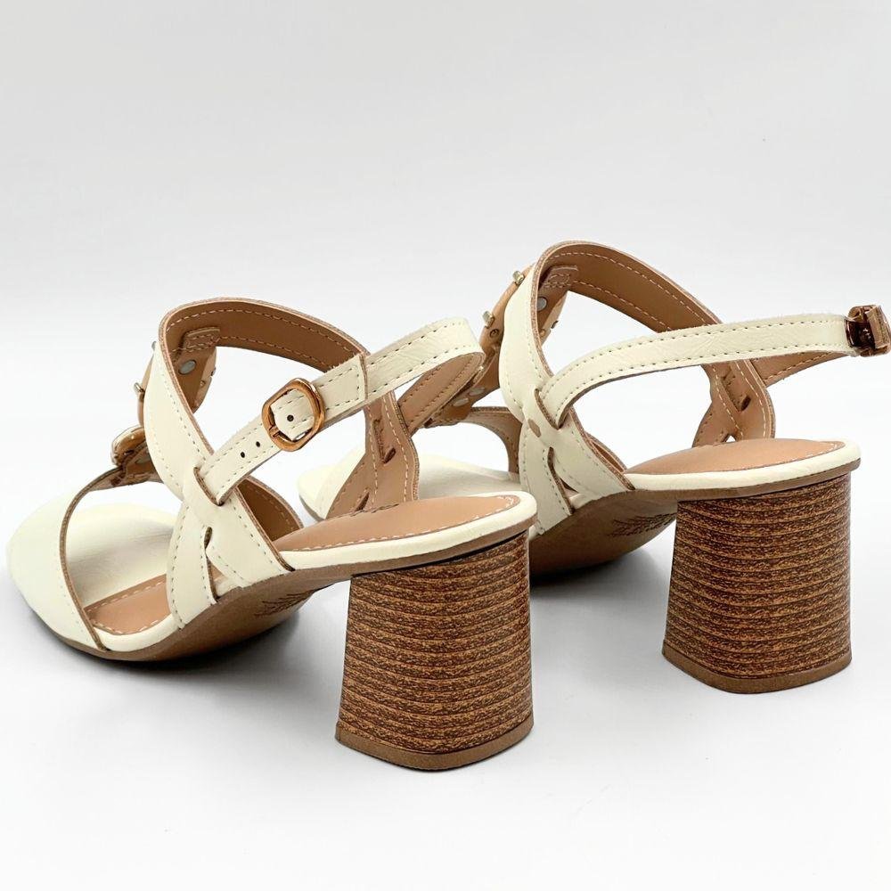 Sandália Dakota Salto Alto Casual Feminina Branco 4