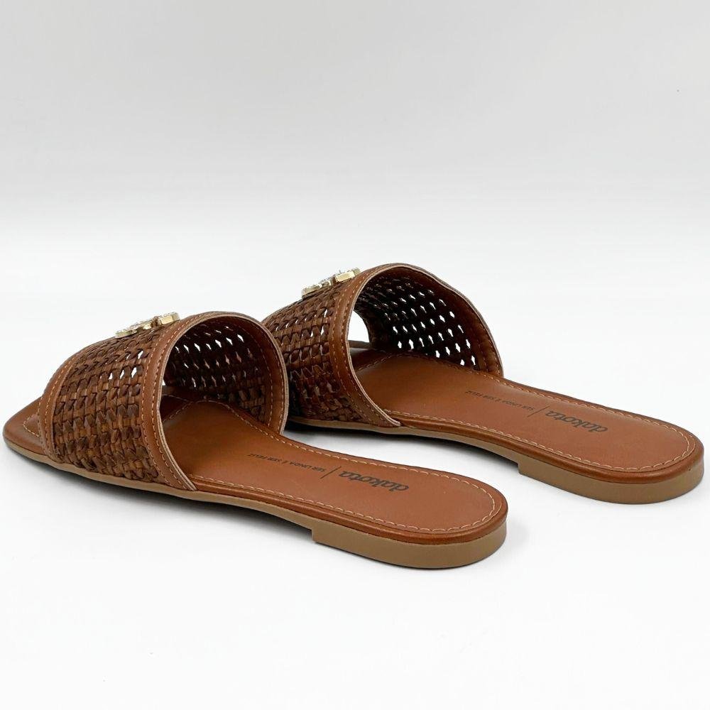 Tamanco Dakota Slide Rasteira Feminino Caramelo 4