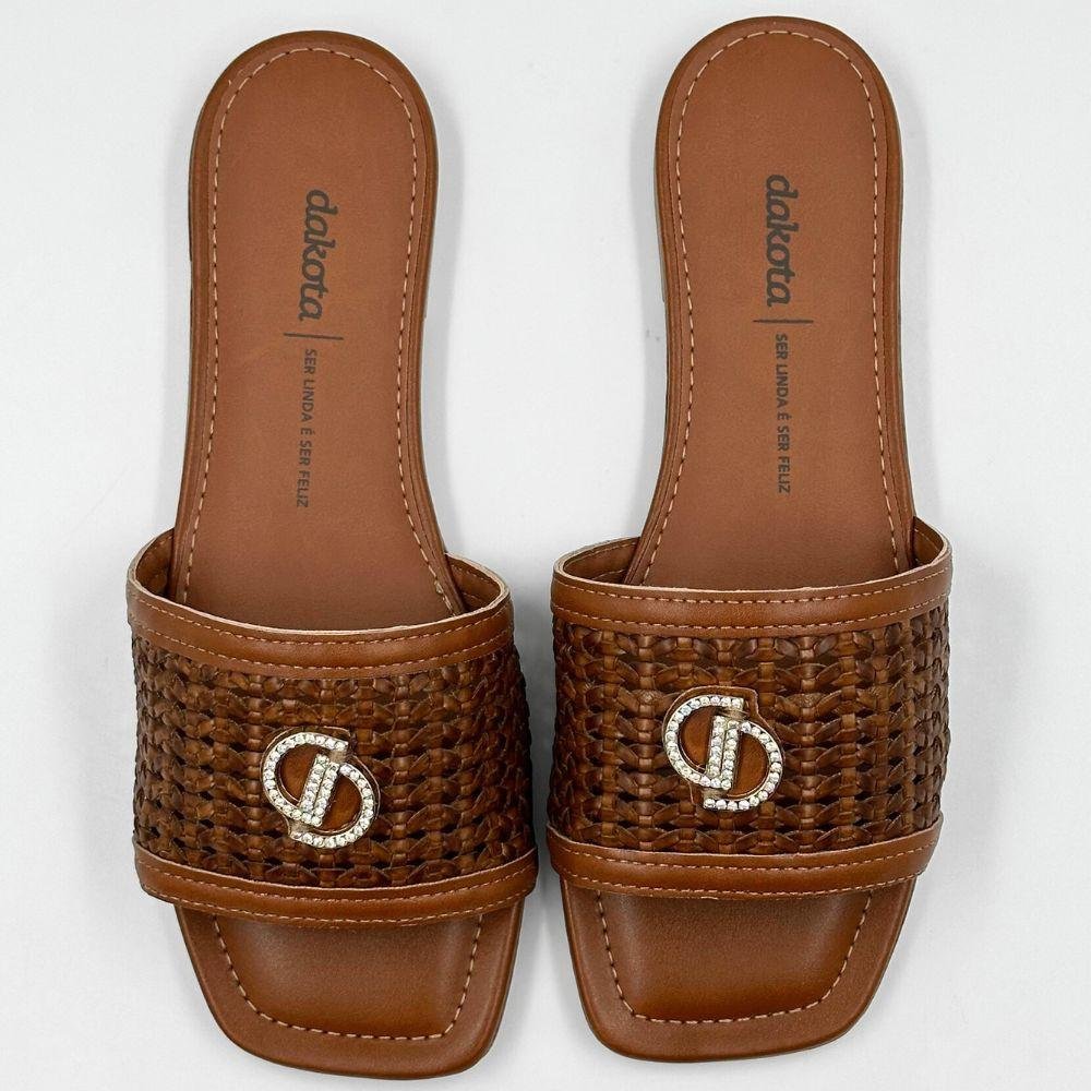 Tamanco Dakota Slide Rasteira Feminino Caramelo 5