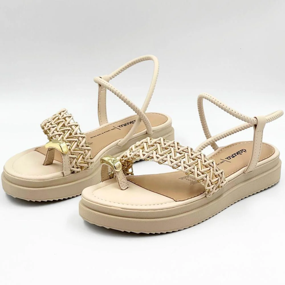 Sandália Dakota Casual Flatform Feminina Bege 2